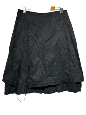 Y2K BOSCA Black Shimmer Techwear Utility Skirt Gorpcore Goth